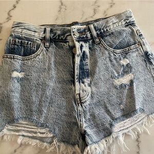 PAC SUN high rise size 27 Distressed Denim Shorts nwot pac sun pacsun new